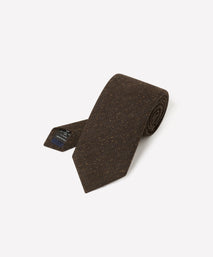Chocolate Textured Slub Silk Tie