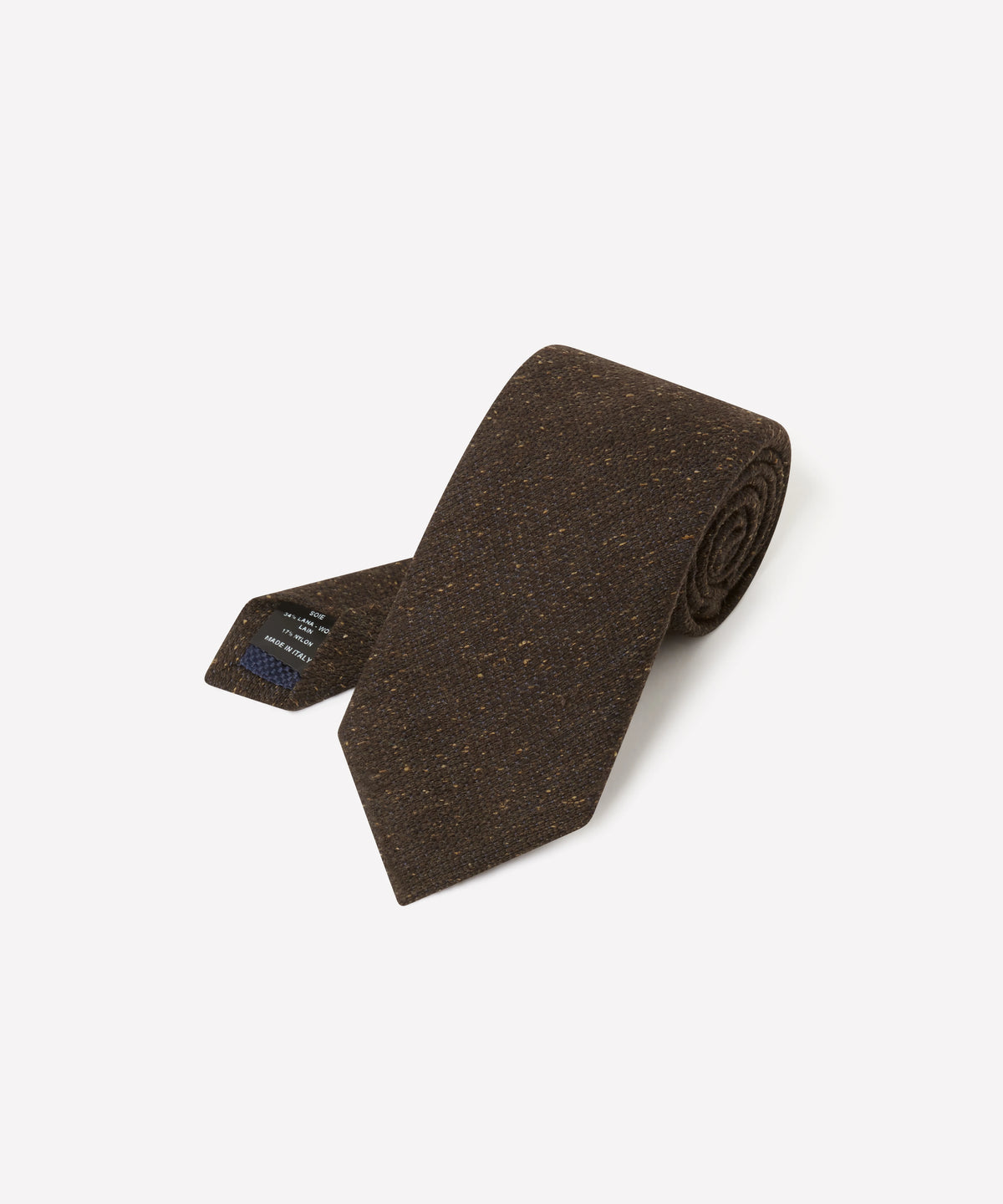 Chocolate Textured Slub Silk Tie