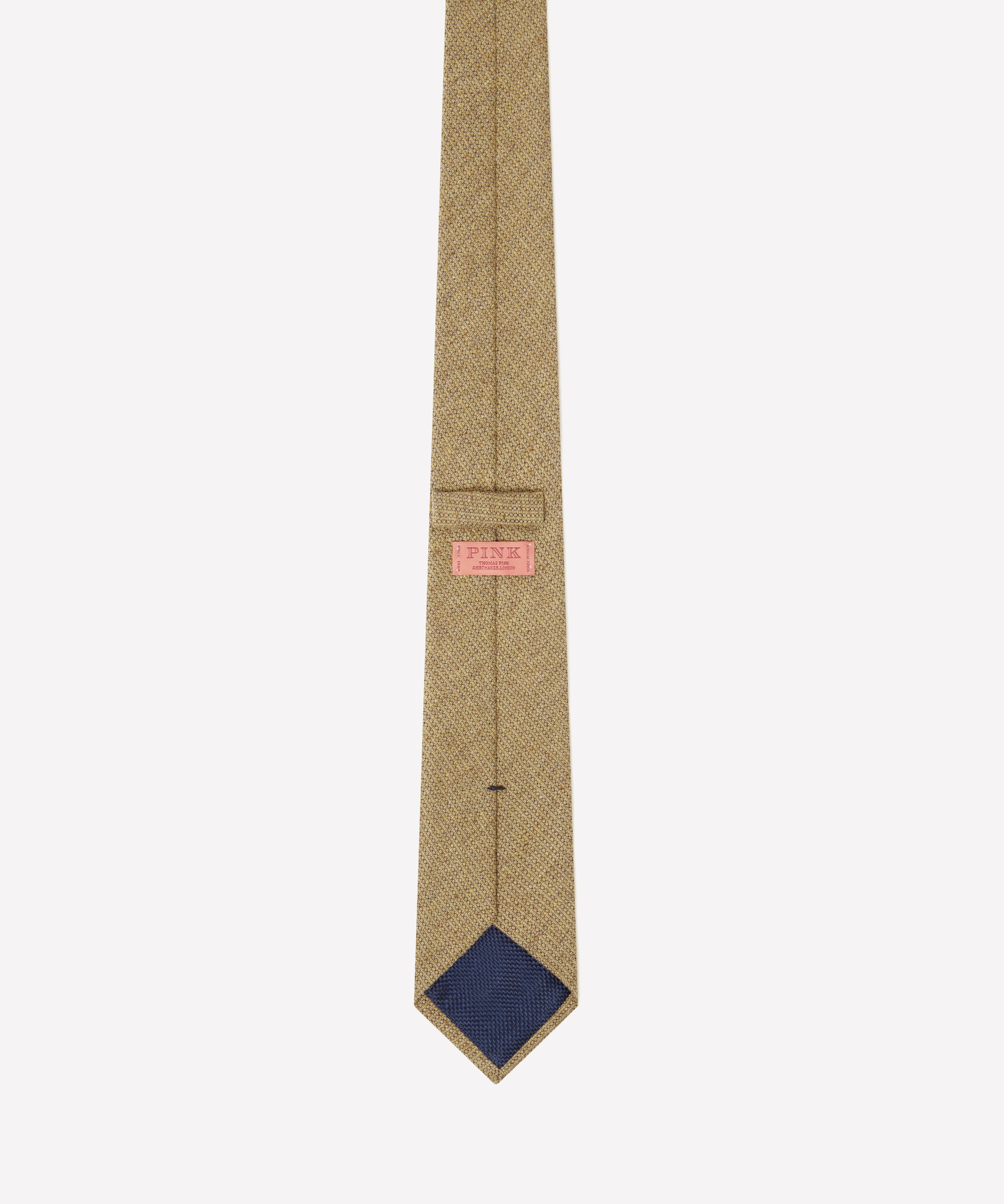 Pale Yellow Textured Slub Silk Tie