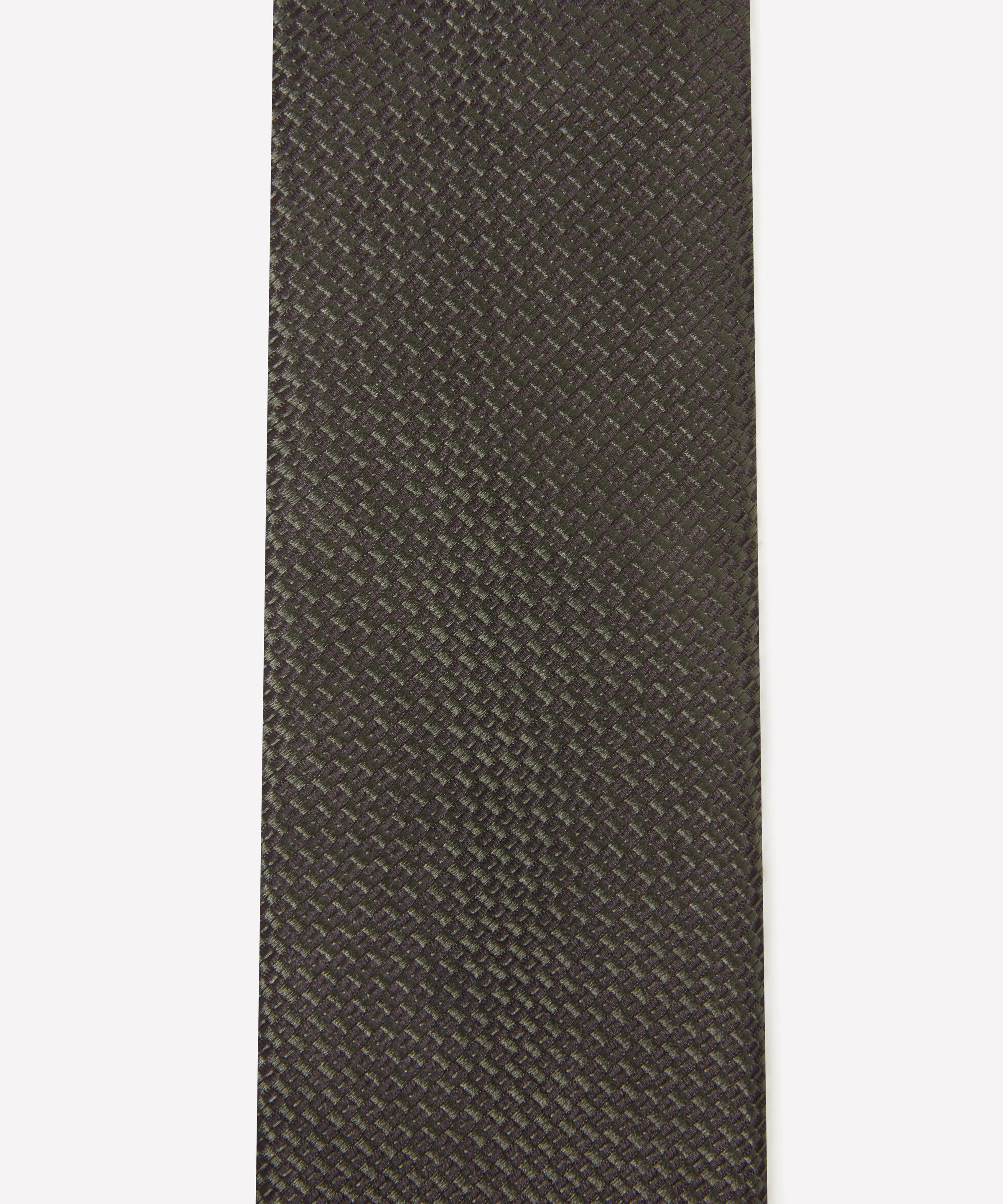 Deep Green Tonal Textured Woven Silk Tie