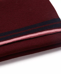 Burgundy Red Knitted Merino Wool Hat & Scarf Set