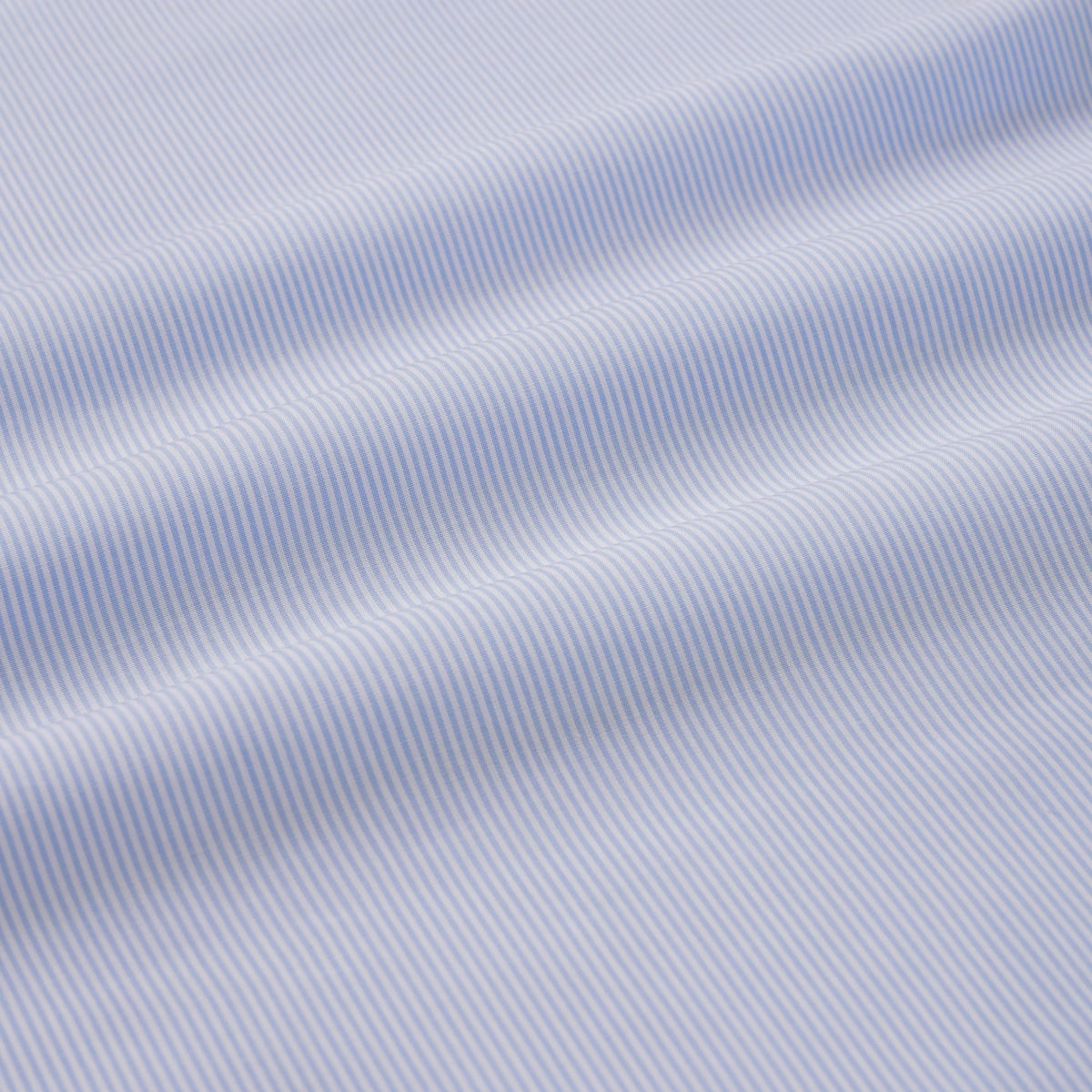 Sapphire Blue & White Slim Fit Panama Thin Stripe Formal Shirt