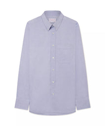 Pale Blue Tailored Fit Smart Casual Button Down Fine Oxford Shirt