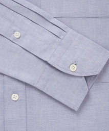 Pale Blue Tailored Fit Smart Casual Button Down Fine Oxford Shirt
